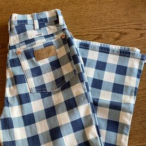 Wrangler plaid bootcut jeans